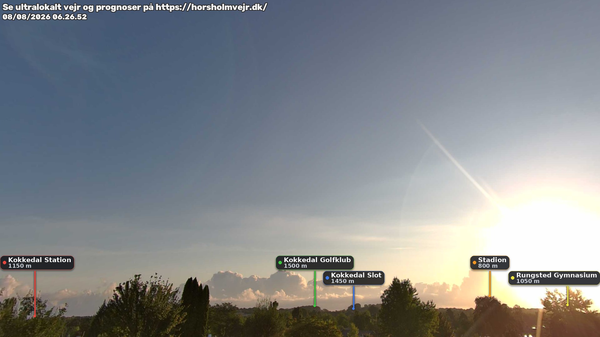 Livebillede fra webcam mod nordøst i Hørsholm