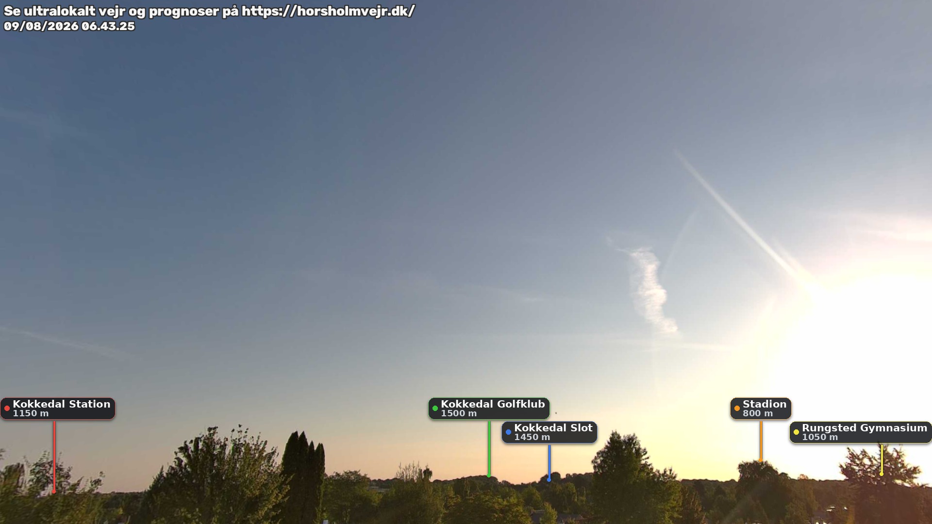 Livebillede fra webcam mod nordøst i Hørsholm