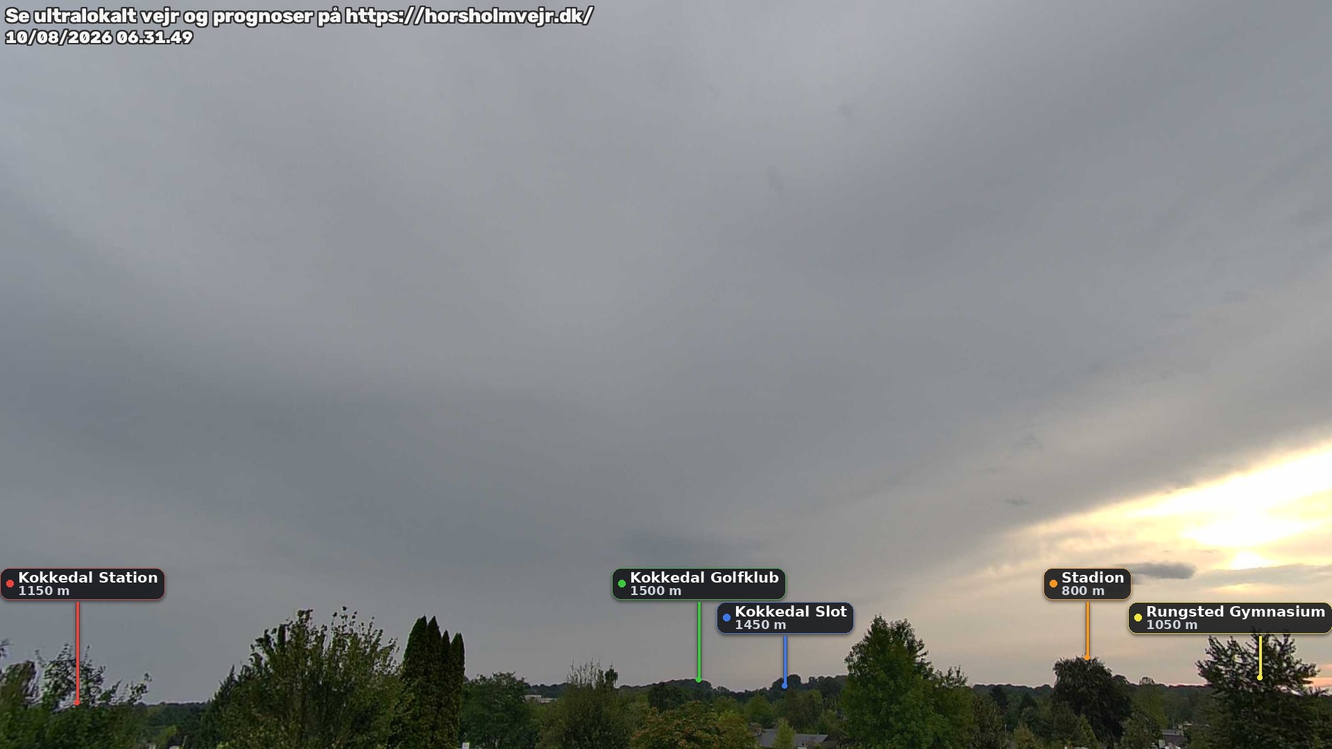 Livebillede fra webcam mod nordøst i Hørsholm