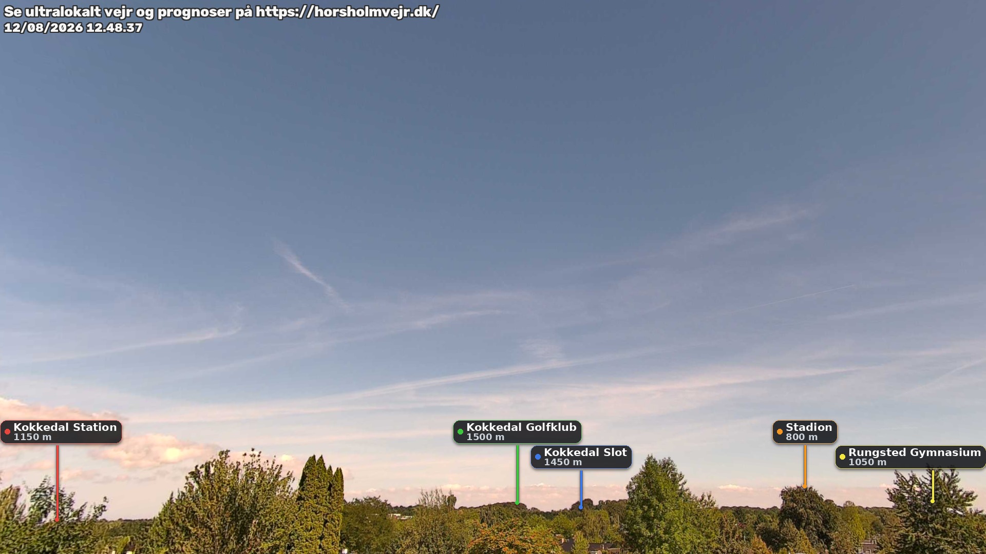Livebillede fra webcam mod nordøst i Hørsholm
