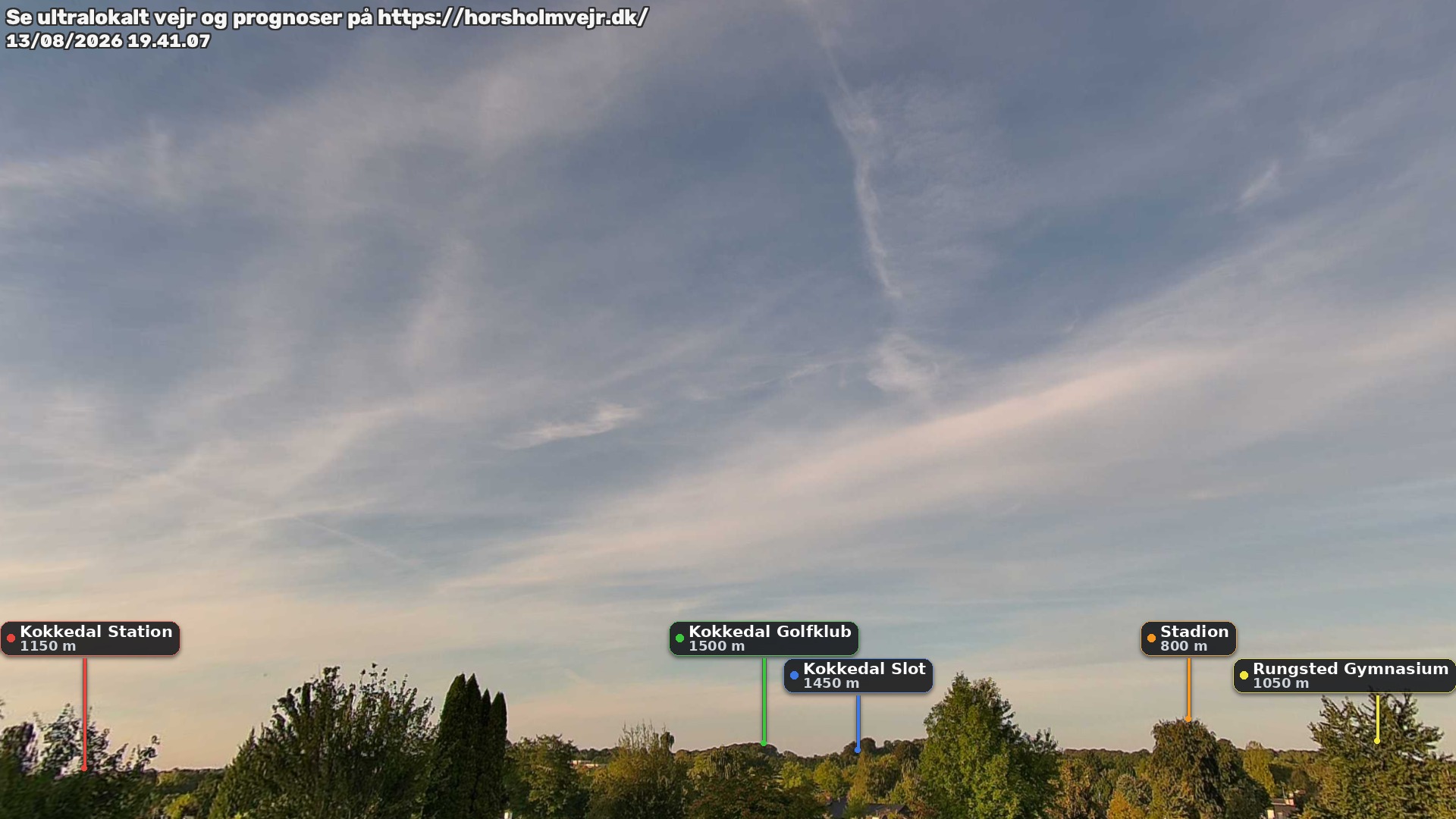 Livebillede fra webcam mod nordøst i Hørsholm
