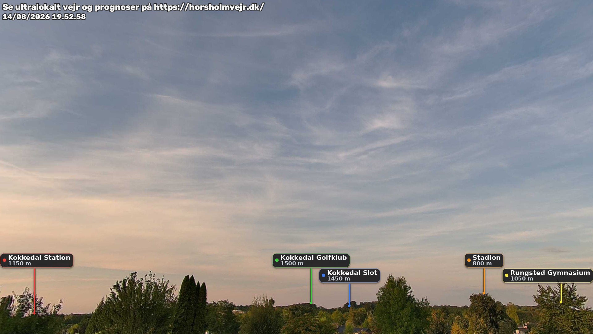 Livebillede fra webcam mod nordøst i Hørsholm