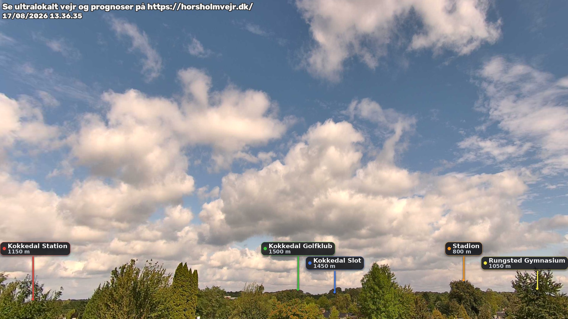 Livebillede fra webcam mod nordøst i Hørsholm