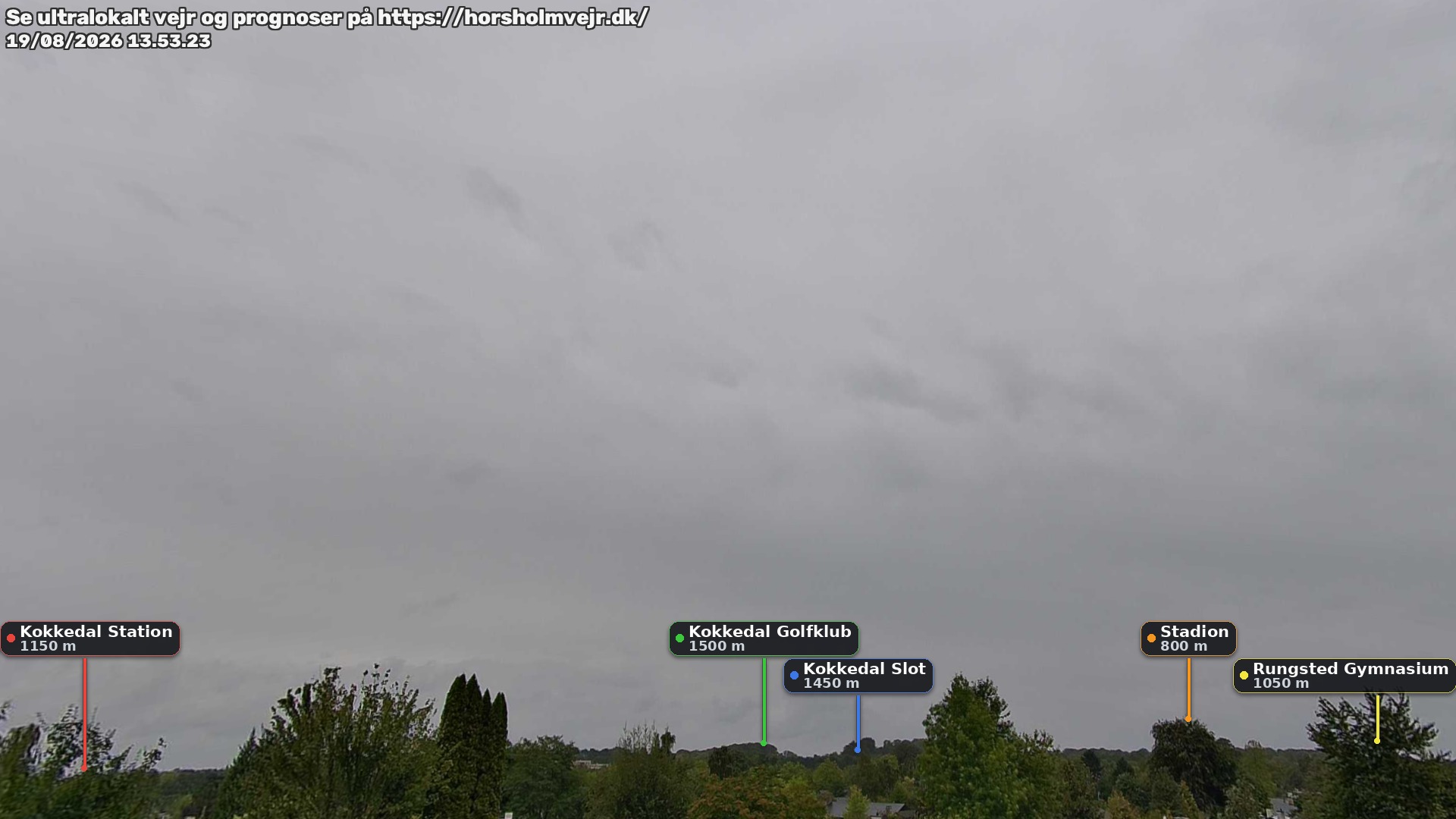 Livebillede fra webcam mod nordøst i Hørsholm