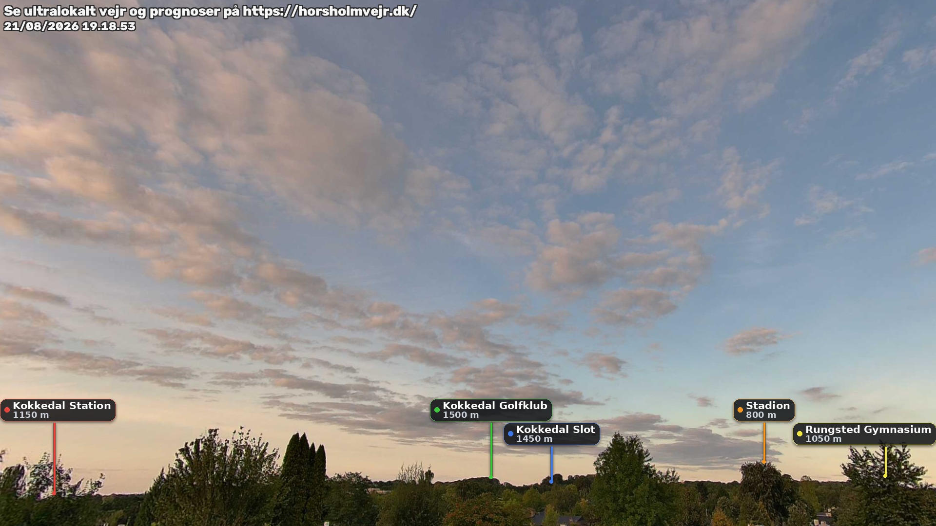 Livebillede fra webcam mod nordøst i Hørsholm