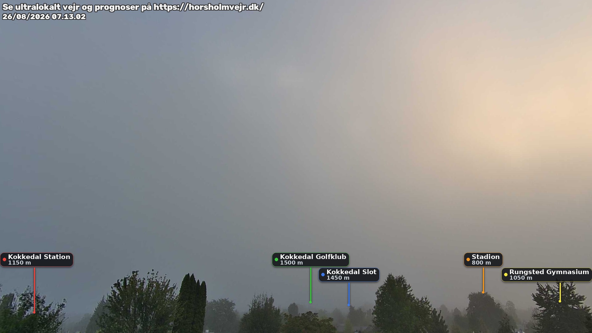 Livebillede fra webcam mod nordøst i Hørsholm
