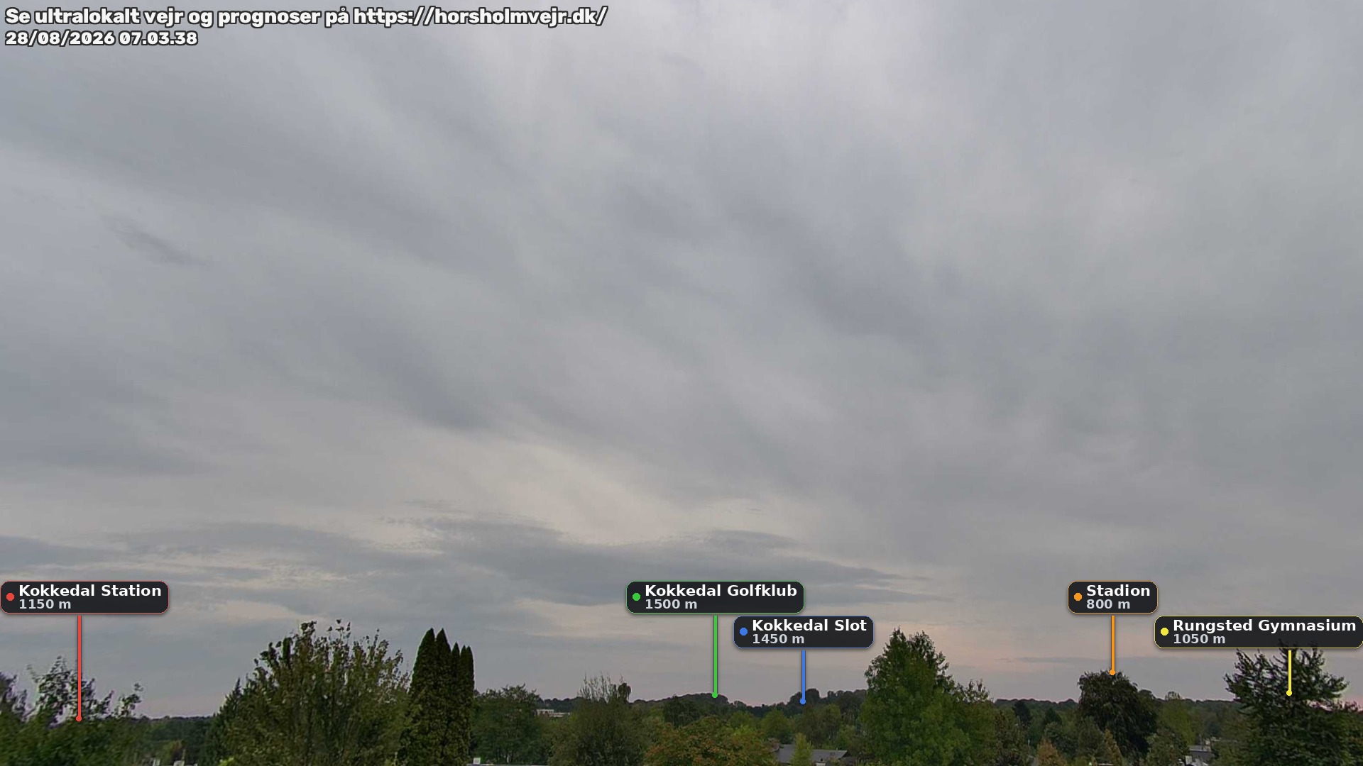 Livebillede fra webcam mod nordøst i Hørsholm
