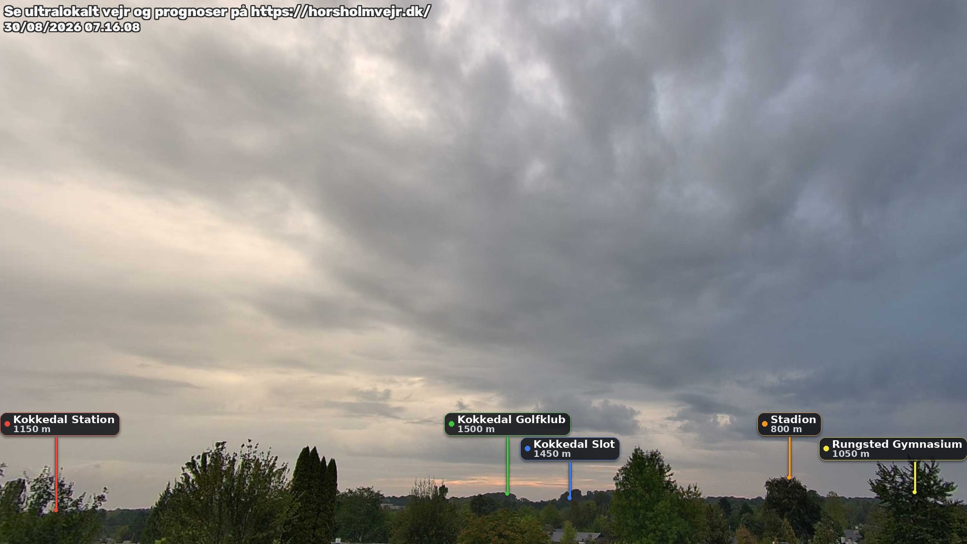 Livebillede fra webcam mod nordøst i Hørsholm