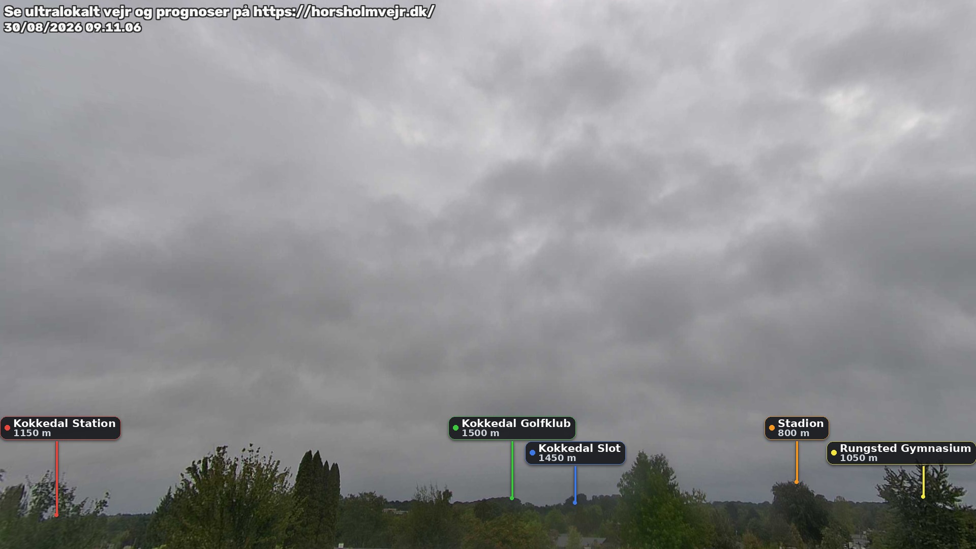 Livebillede fra webcam mod nordøst i Hørsholm