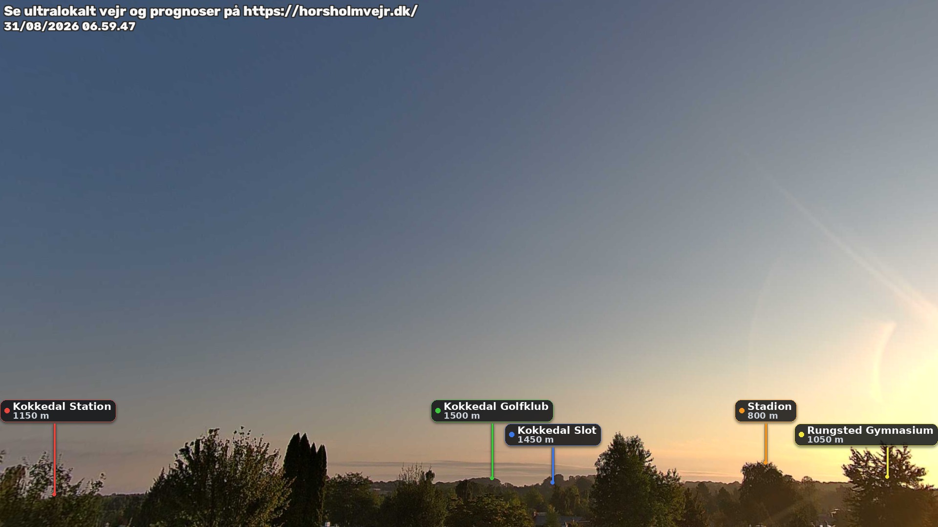 Livebillede fra webcam mod nordøst i Hørsholm