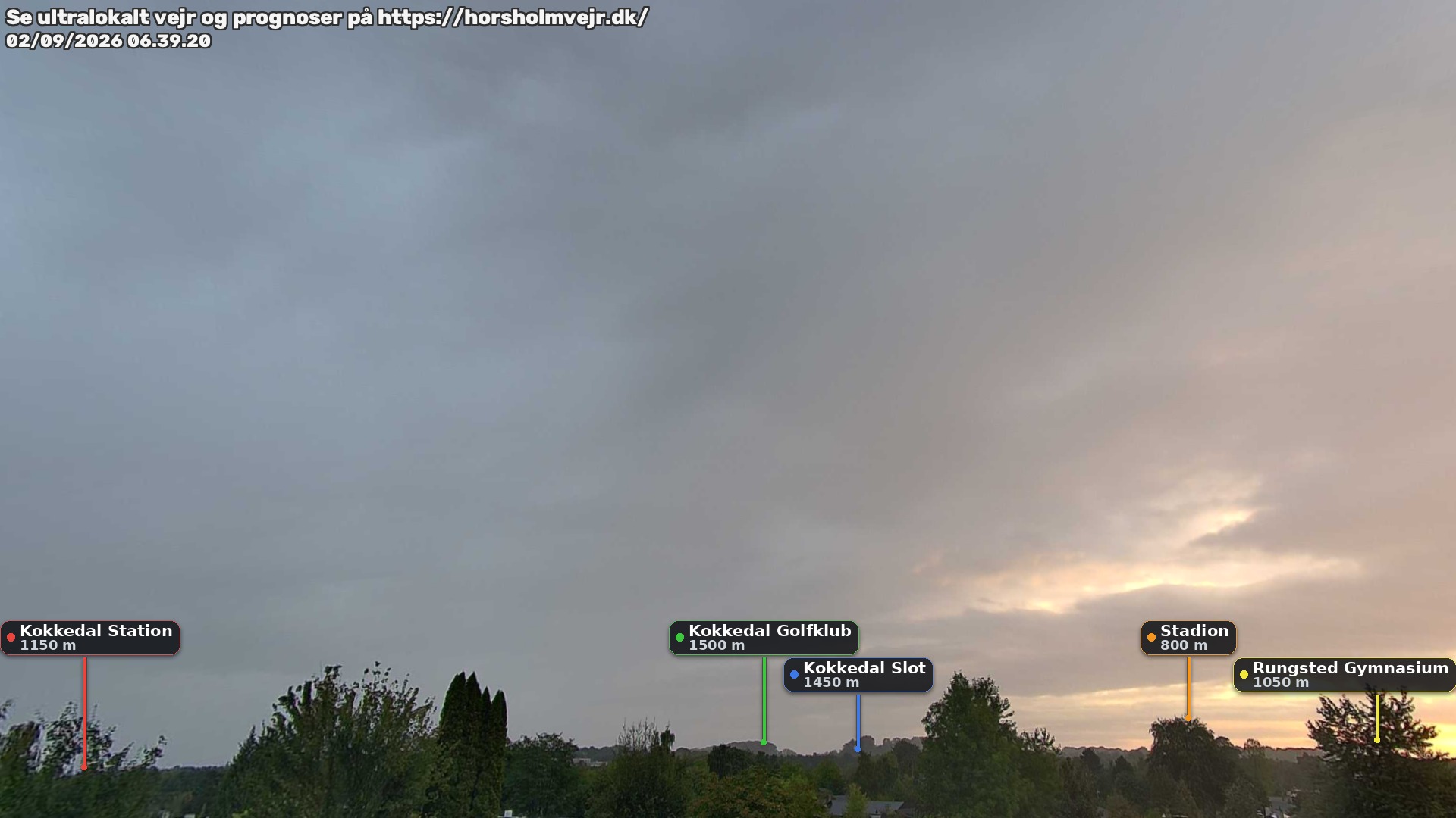 Livebillede fra webcam mod nordøst i Hørsholm
