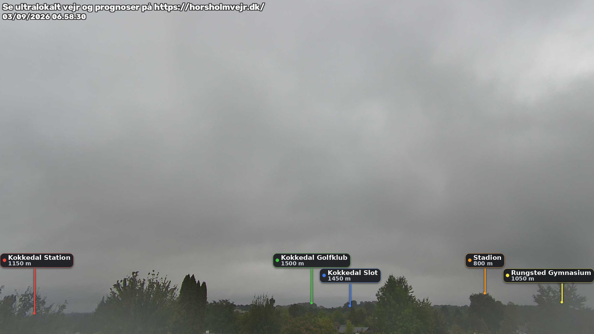 Livebillede fra webcam mod nordøst i Hørsholm