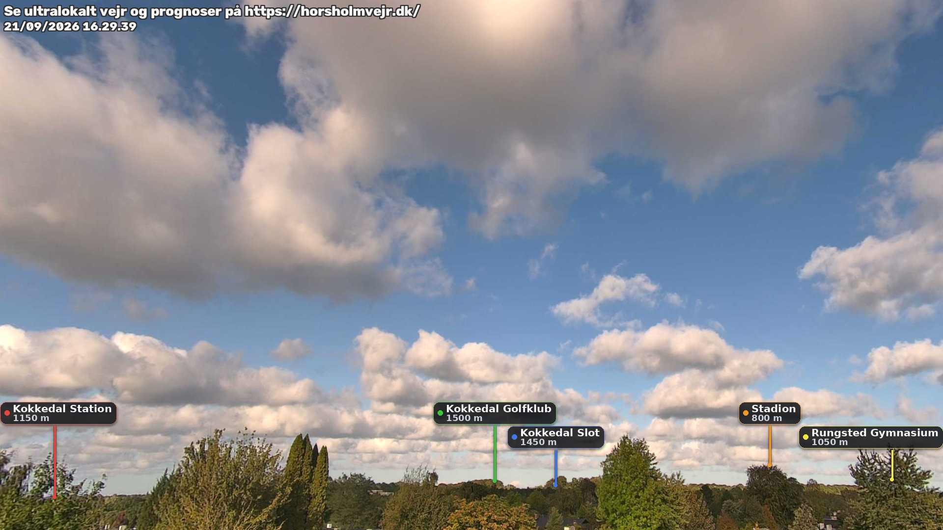 Livebillede fra webcam mod nordøst i Hørsholm