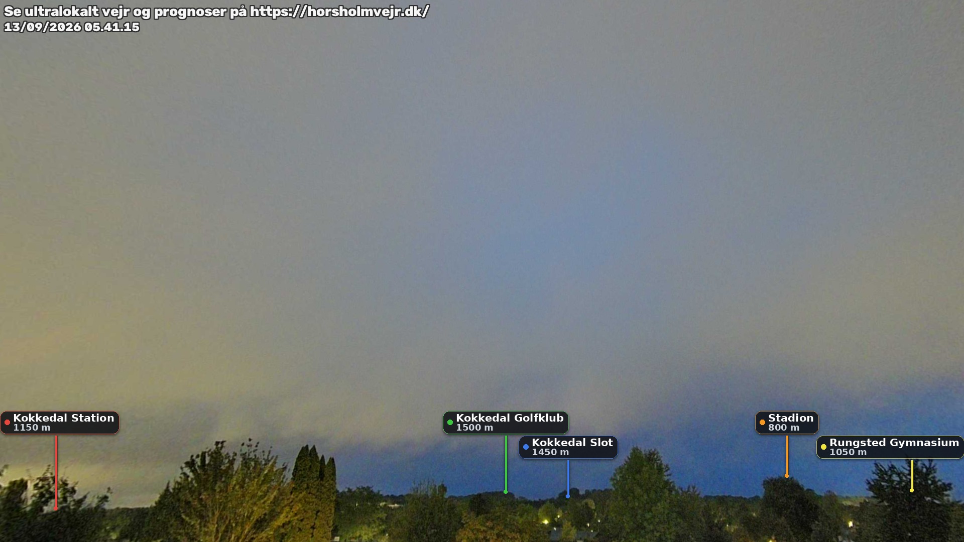 Livebillede fra webcam mod nordøst i Hørsholm