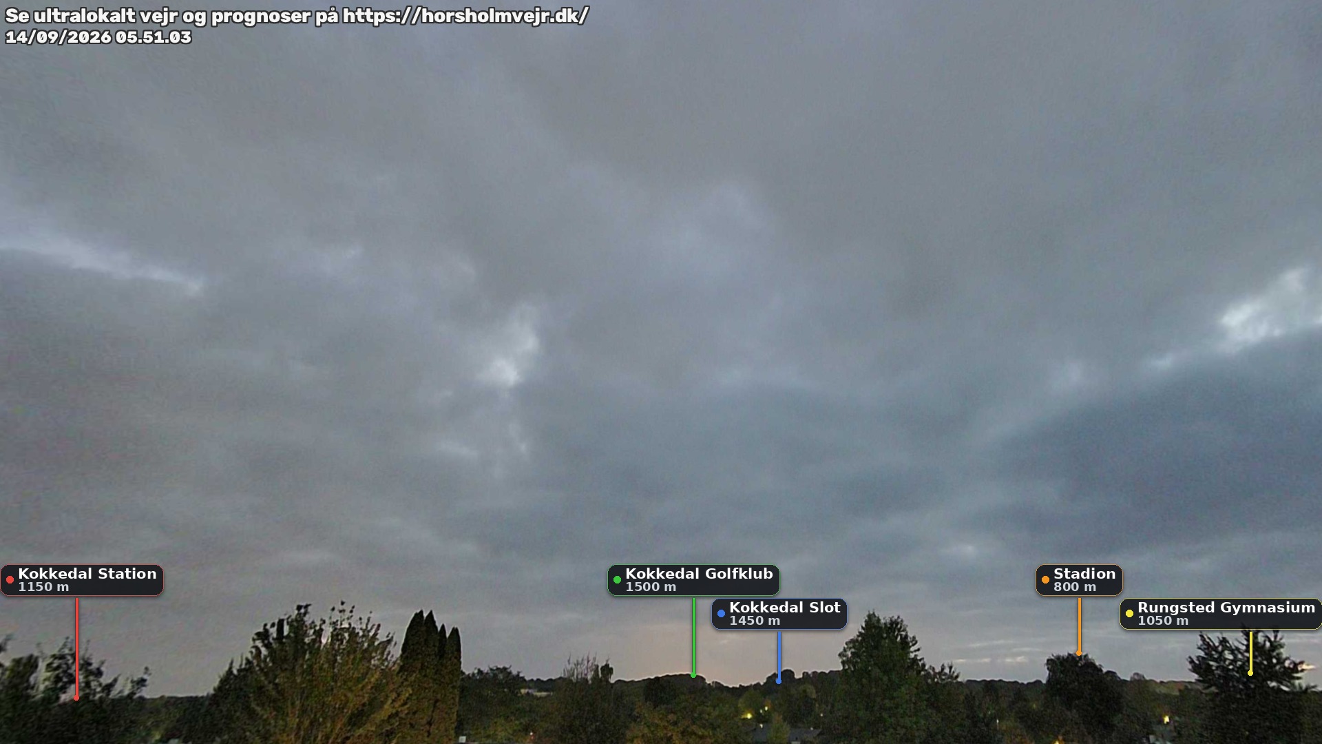 Livebillede fra webcam mod nordøst i Hørsholm
