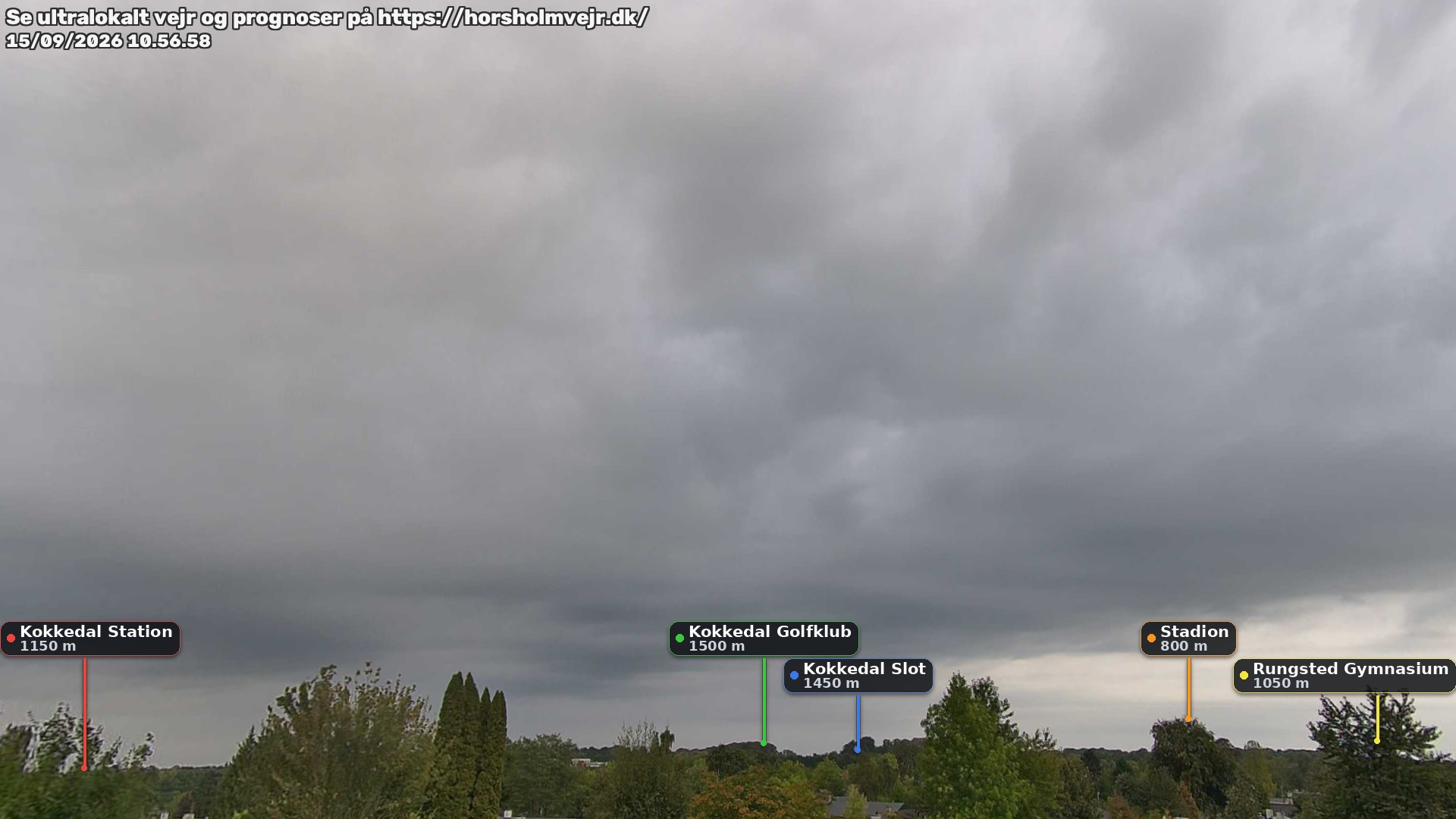 Livebillede fra webcam mod nordøst i Hørsholm