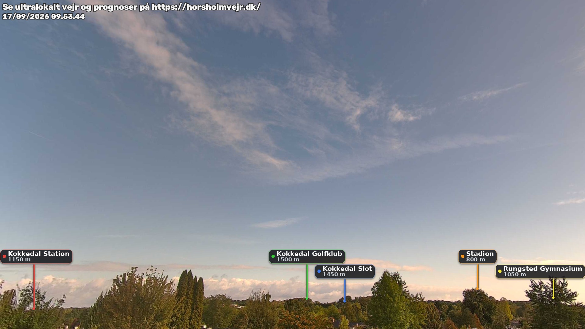 Livebillede fra webcam mod nordøst i Hørsholm