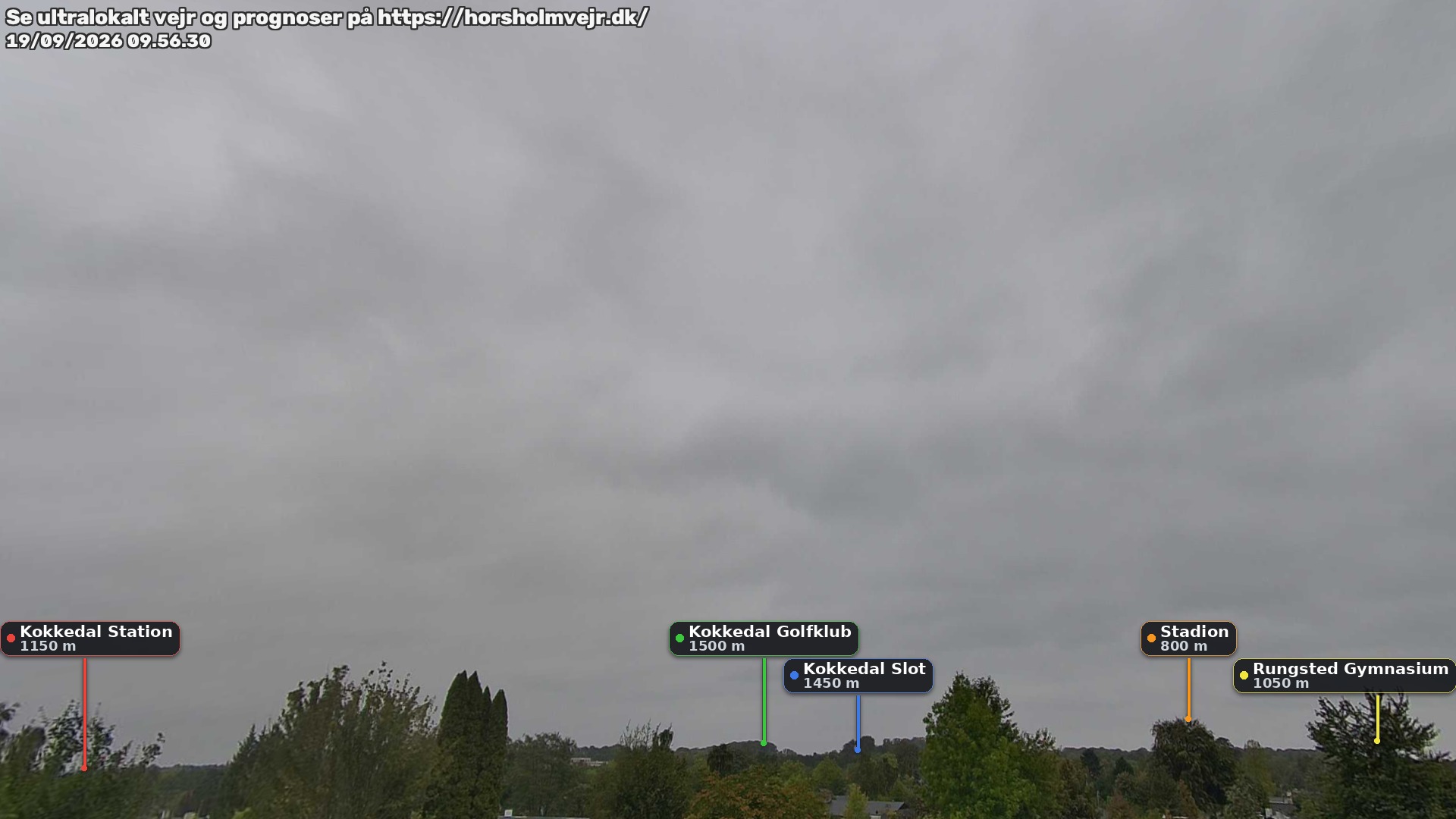 Livebillede fra webcam mod nordøst i Hørsholm