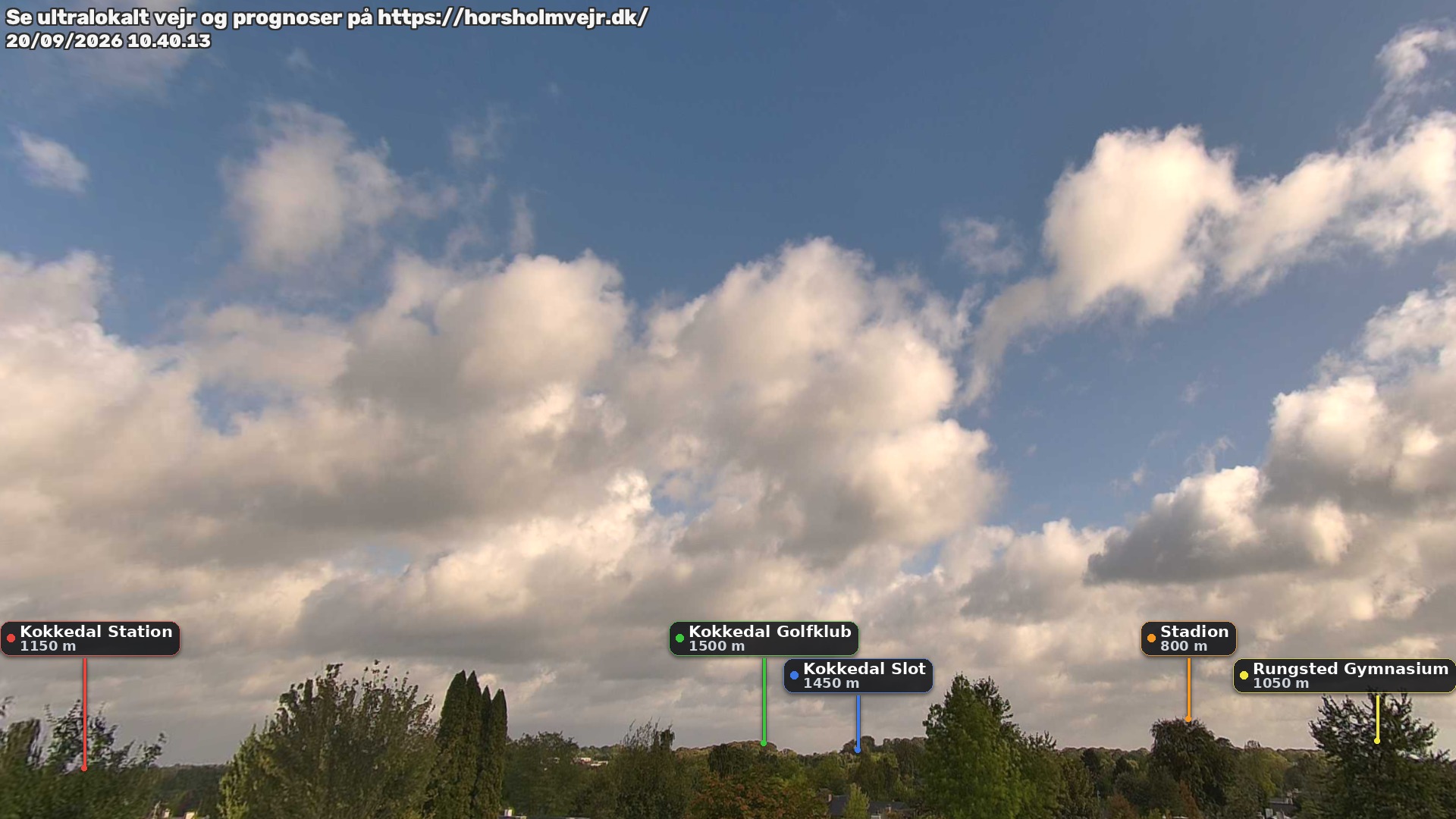 Livebillede fra webcam mod nordøst i Hørsholm