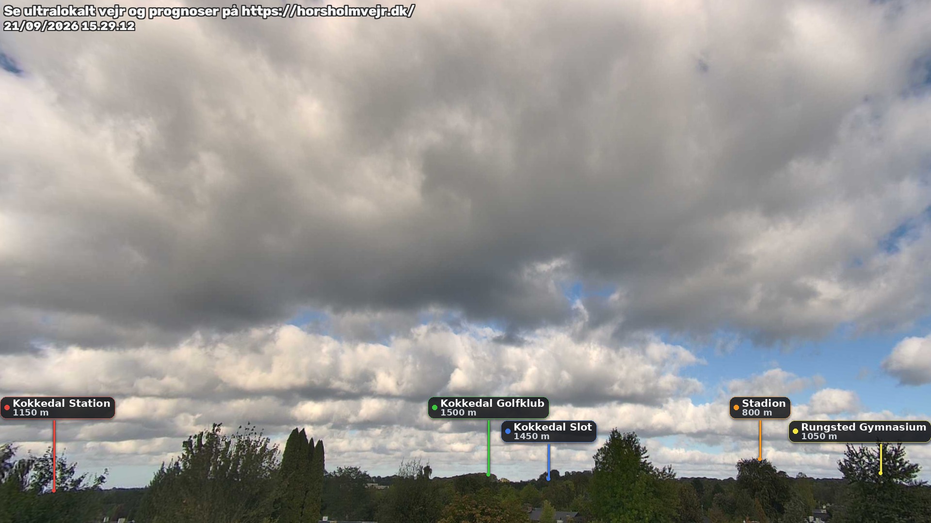 Livebillede fra webcam mod nordøst i Hørsholm