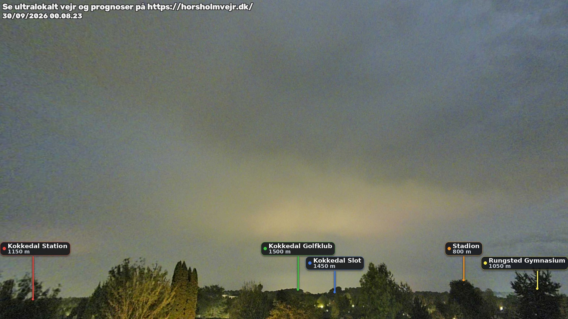 Livebillede fra webcam mod nordøst i Hørsholm