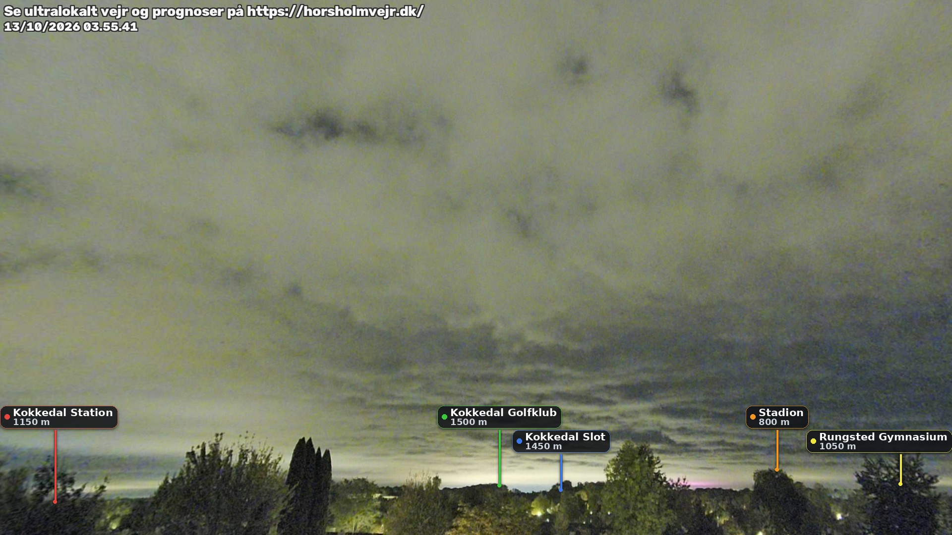 Livebillede fra webcam mod nordøst i Hørsholm