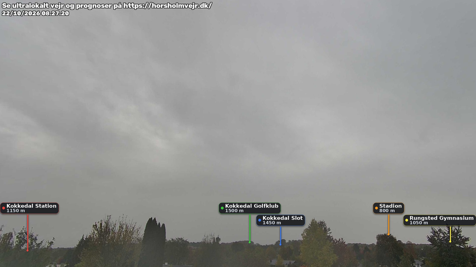 Livebillede fra webcam mod nordøst i Hørsholm