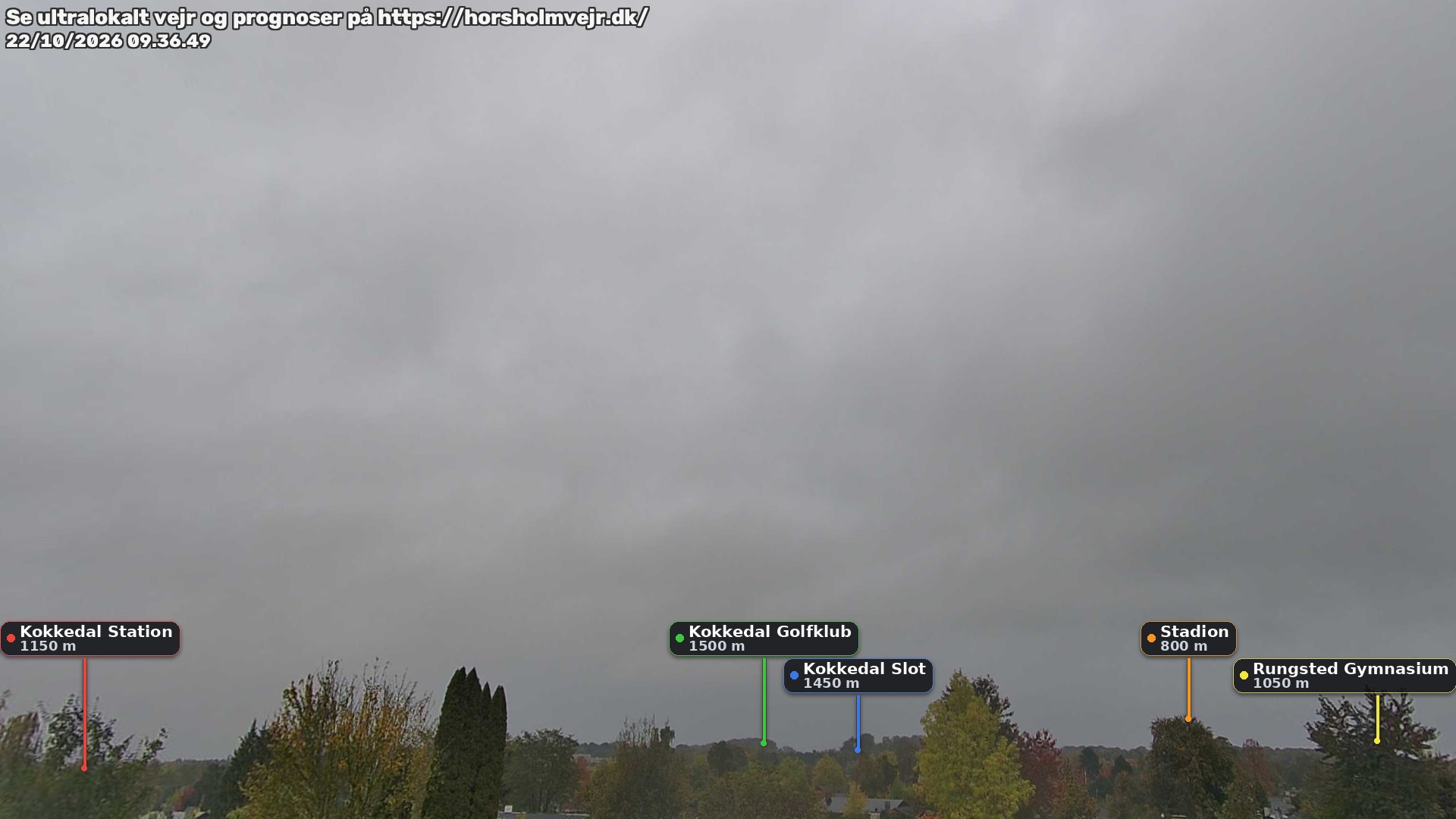 Livebillede fra webcam mod nordøst i Hørsholm