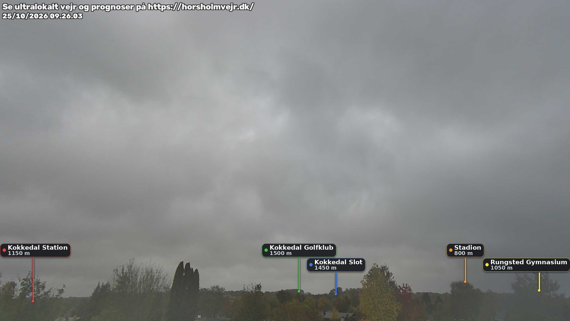 Livebillede fra webcam mod nordøst i Hørsholm