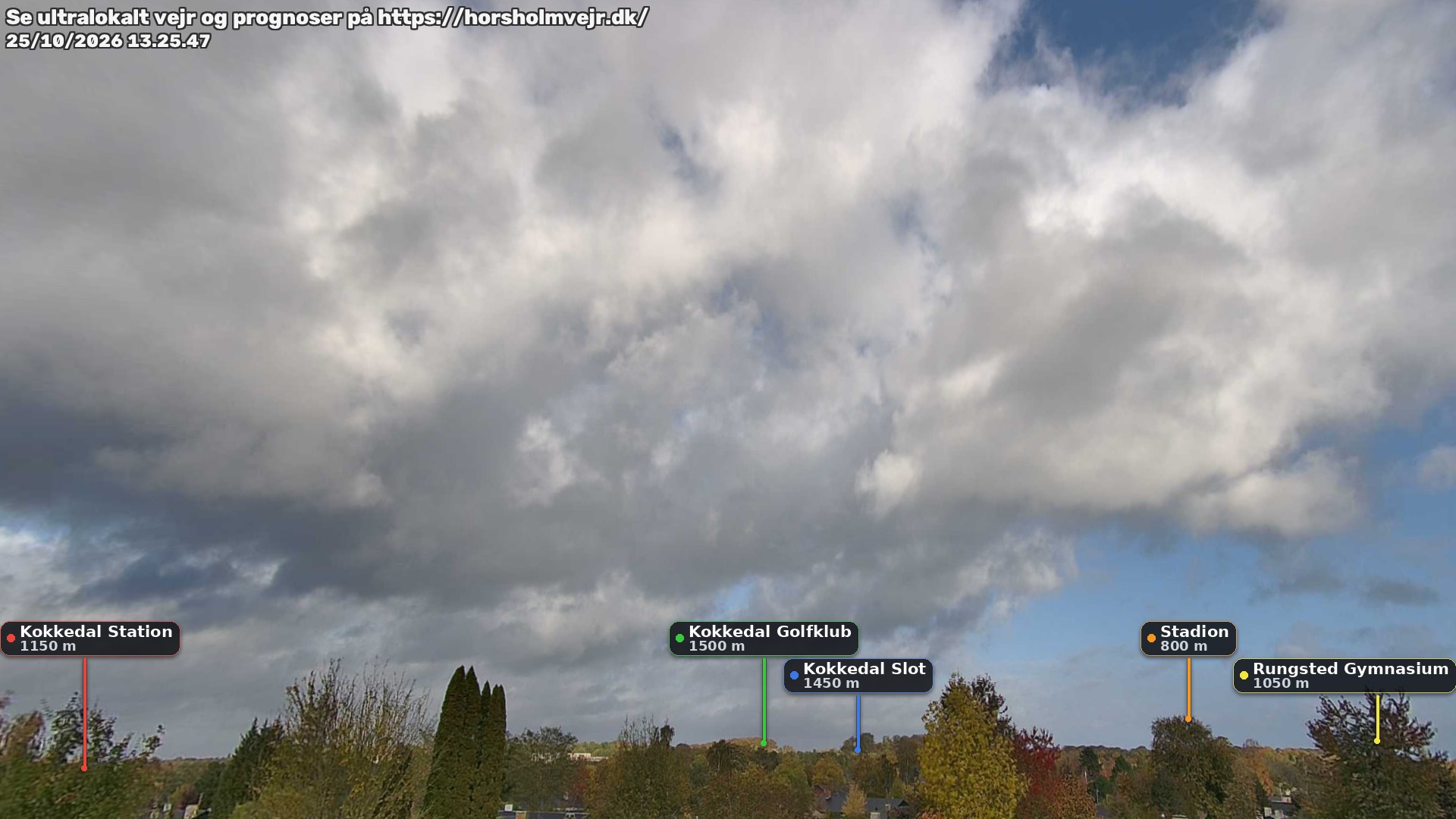 Livebillede fra webcam mod nordøst i Hørsholm