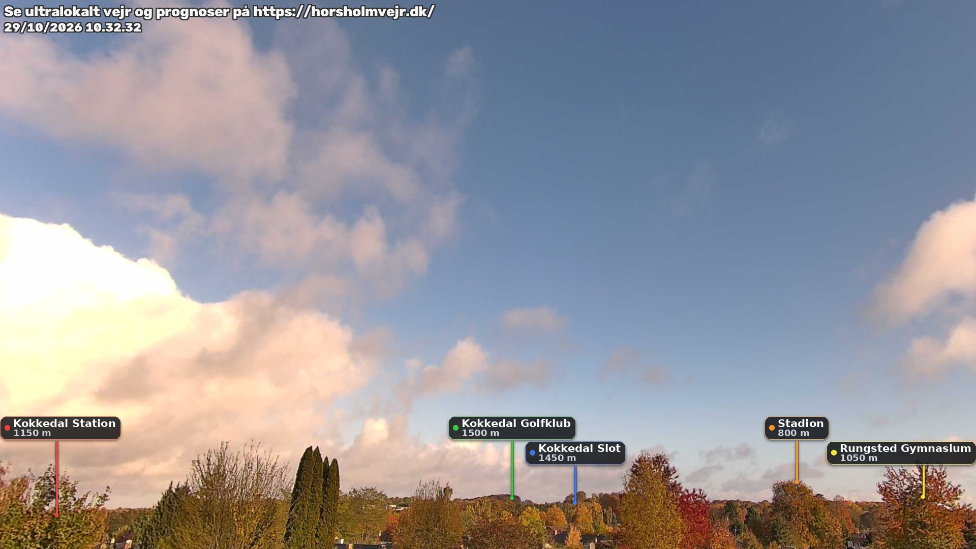 Livebillede fra webcam mod nordøst i Hørsholm