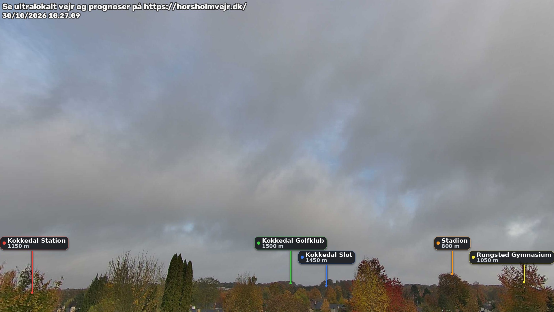 Livebillede fra webcam mod nordøst i Hørsholm