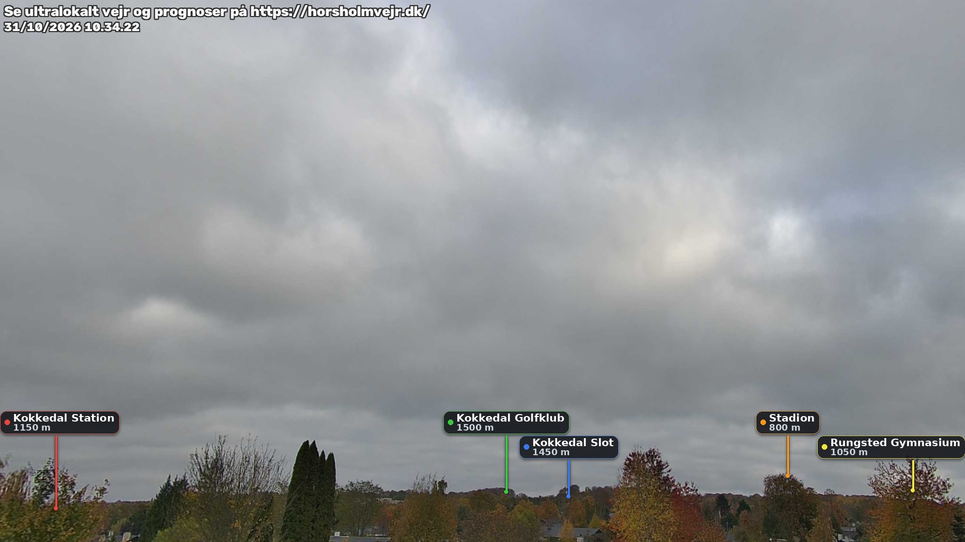 Livebillede fra webcam mod nordøst i Hørsholm